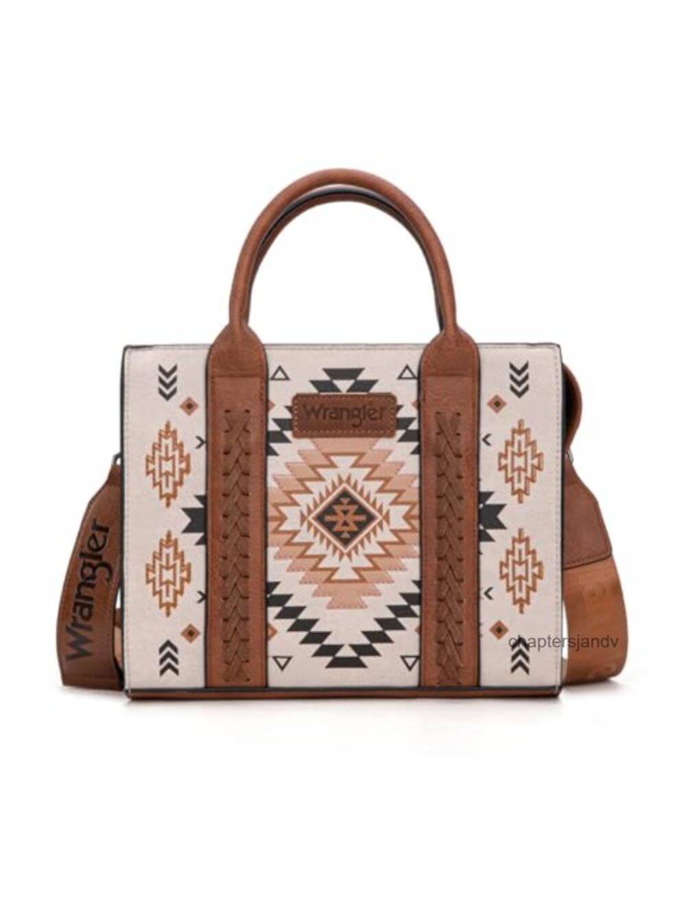 Wrangler Floral Braided Western Tote Bag with Adjustable Guitar Strap